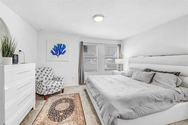 bedroom with a textured ceiling