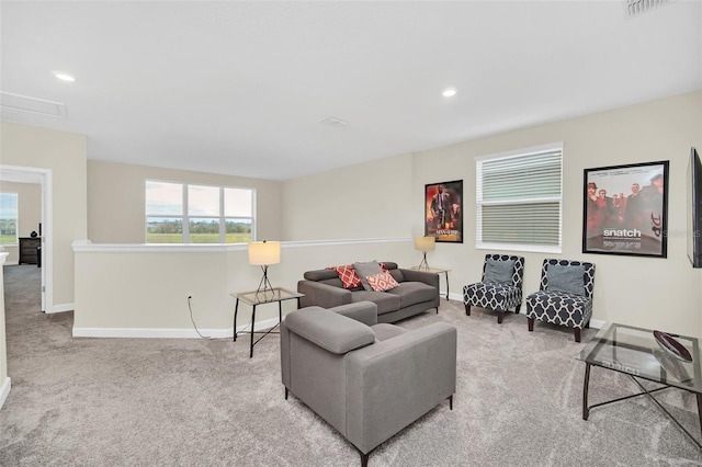 view of carpeted living room