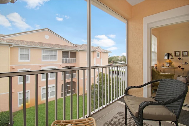 view of balcony