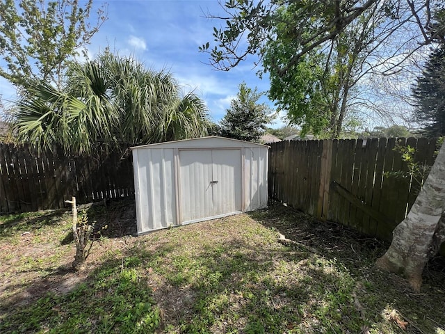 6425 Stillwater Ave, Cocoa, FL 32927 - view of shed featuring a fenced backyard