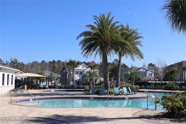 view of pool with a patio