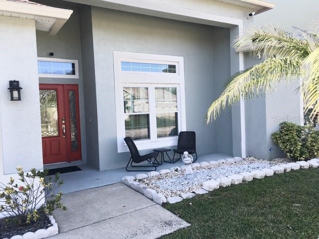 entrance to property with french doors