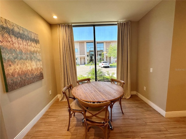 dining room featuring light wood-type flooring