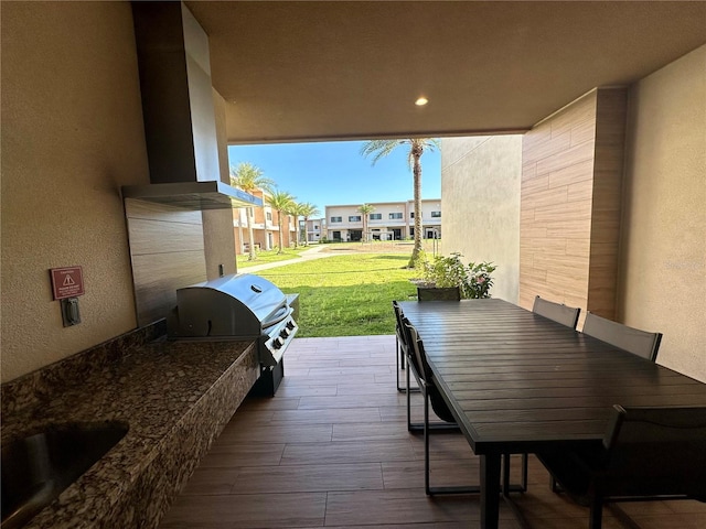 balcony with grilling area