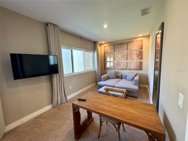 view of carpeted living room