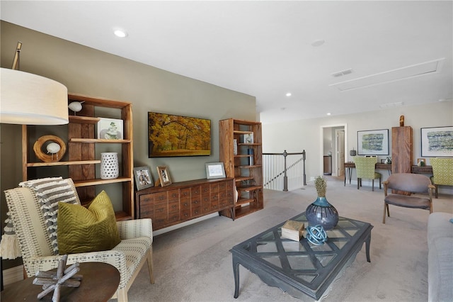 view of carpeted living room