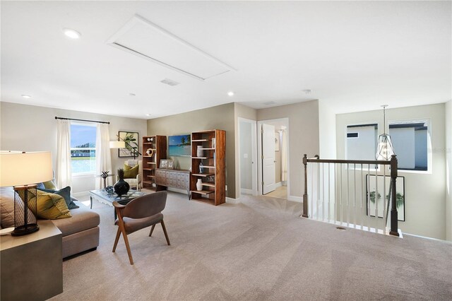 view of carpeted living room