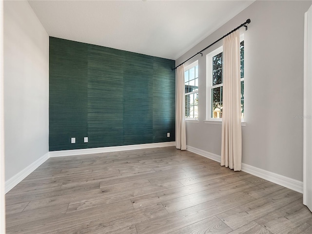 empty room featuring light hardwood / wood-style flooring