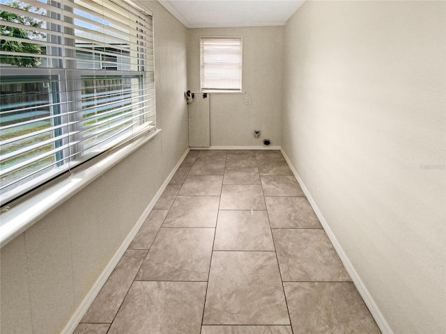 interior space with a healthy amount of sunlight and light tile floors