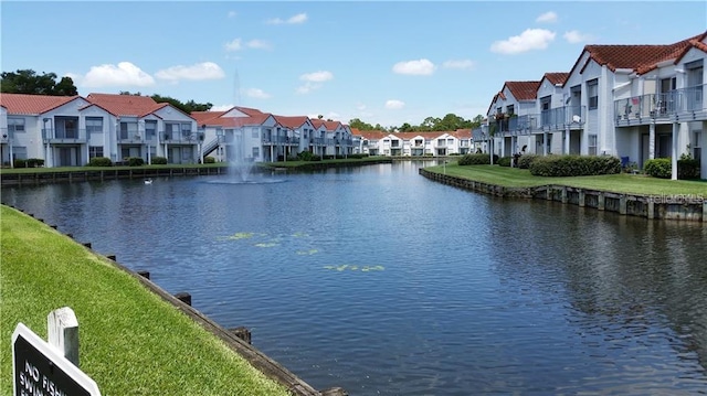 view of property view of water