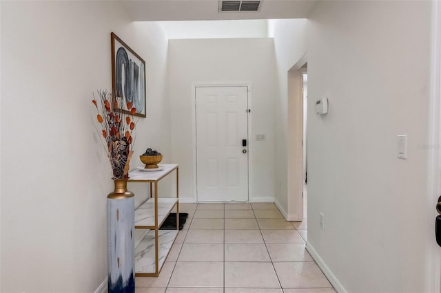 view of tiled foyer