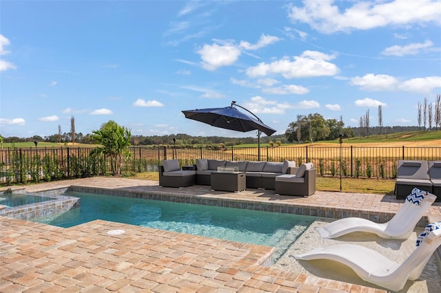 view of pool with an outdoor hangout area and a patio