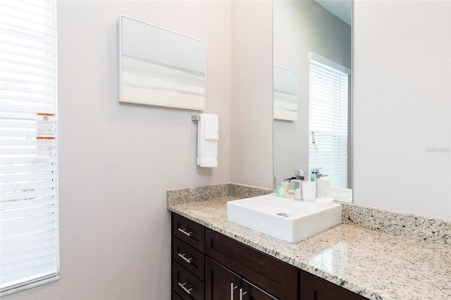 bathroom featuring oversized vanity