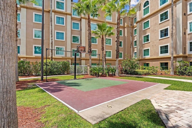 view of basketball court