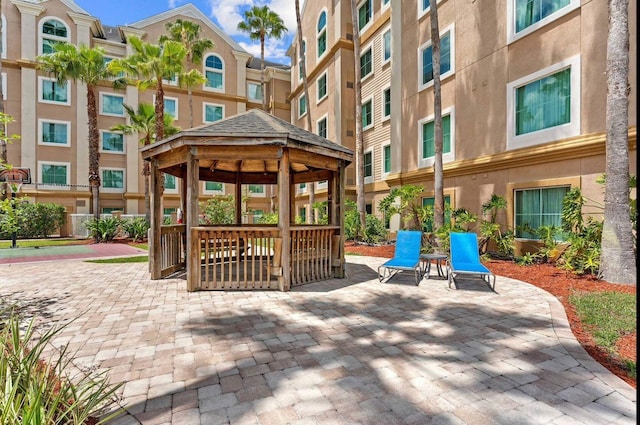 view of property's community featuring a gazebo