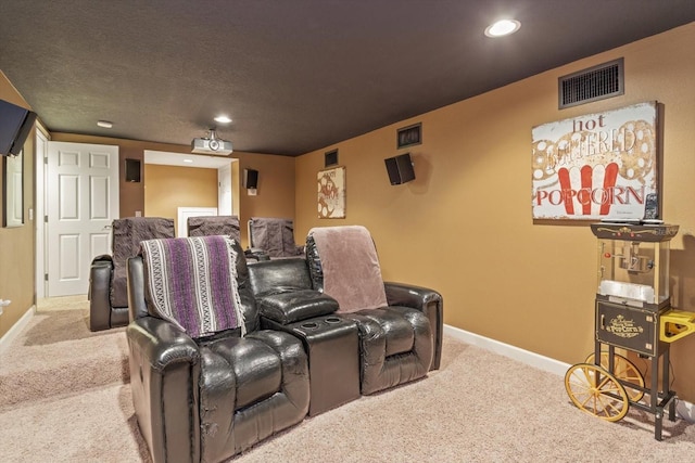 view of carpeted cinema room