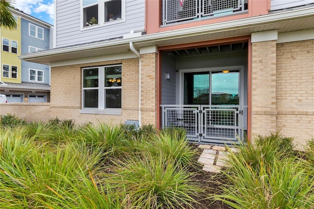 property entrance featuring a garage