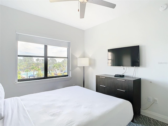 bedroom with ceiling fan