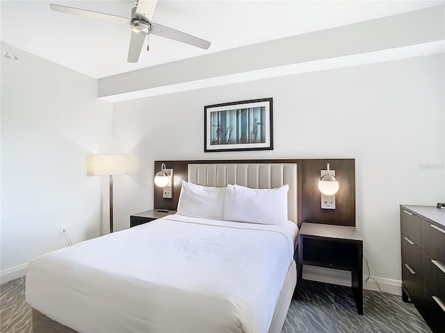 bedroom with ceiling fan