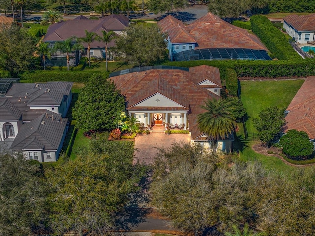 bird's eye view with a residential view