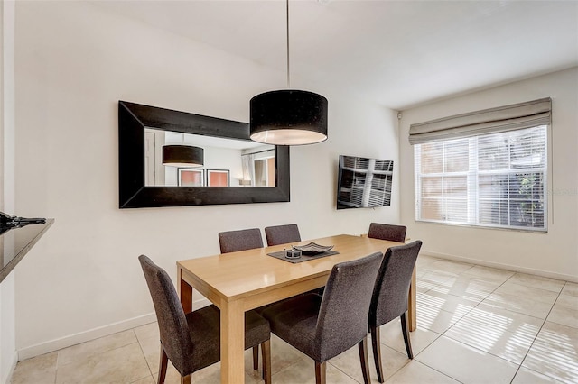 view of tiled dining area