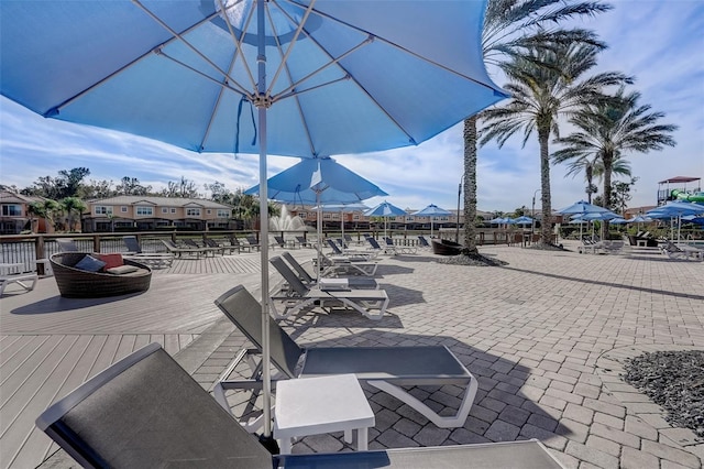 view of patio / terrace featuring a deck