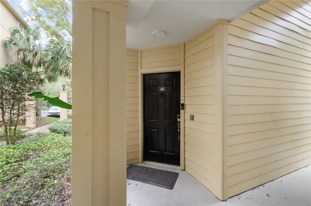 view of doorway to property