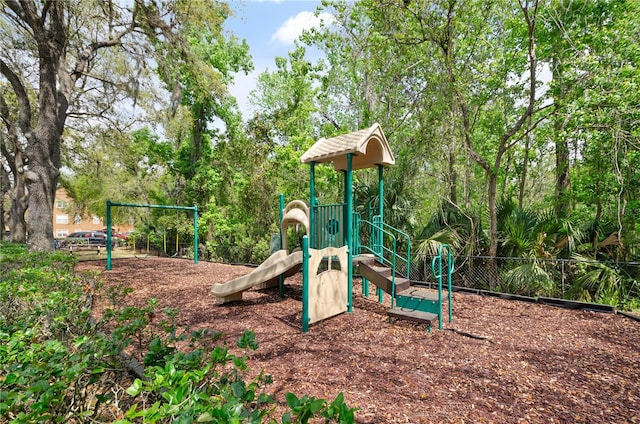 view of jungle gym