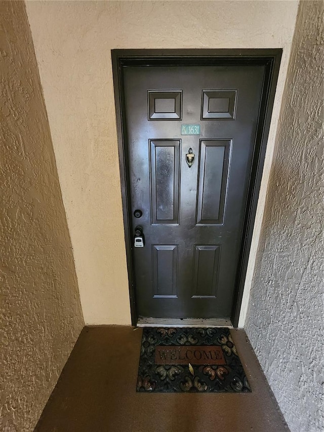 view of doorway to property