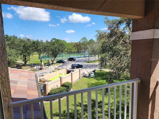 view of balcony