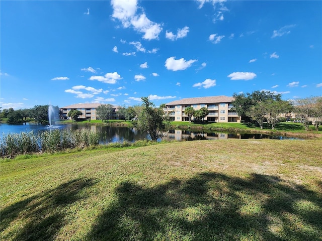 exterior space featuring a water view