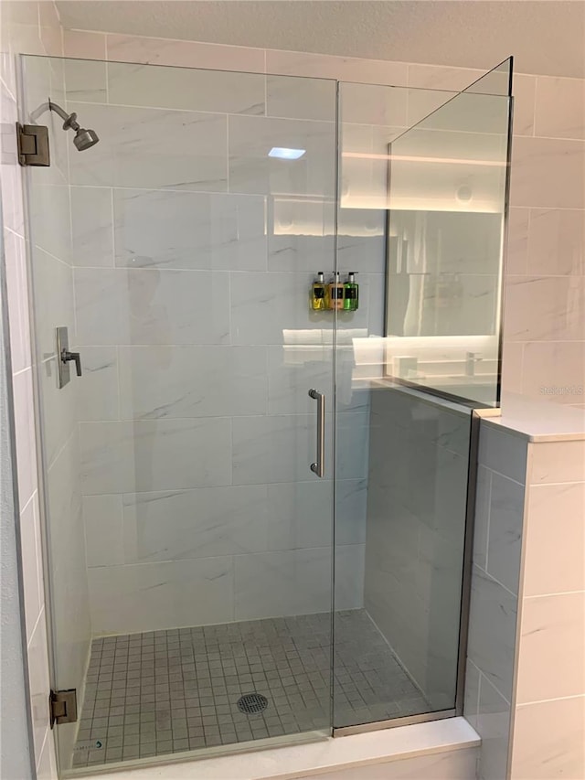 bathroom with walk in shower