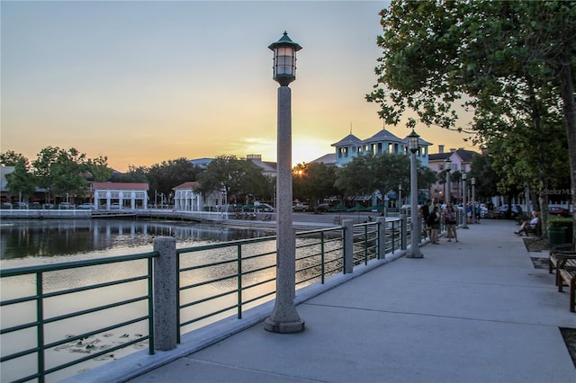 view of property's community featuring a water view