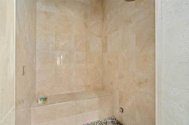 details with tiled shower