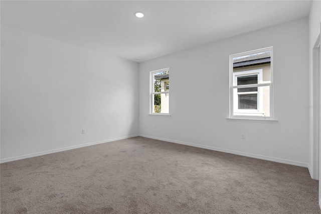 view of carpeted empty room