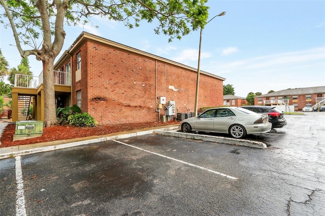 view of parking / parking lot