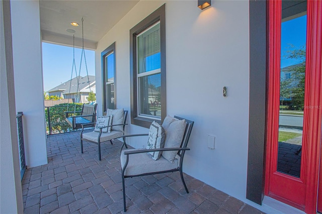 view of patio featuring covered porch