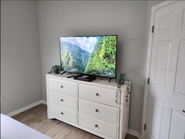 bedroom featuring light hardwood / wood-style flooring