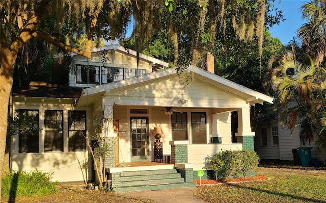 view of front facade featuring covered porch