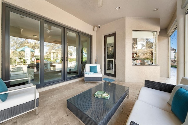 view of patio / terrace featuring an outdoor living space