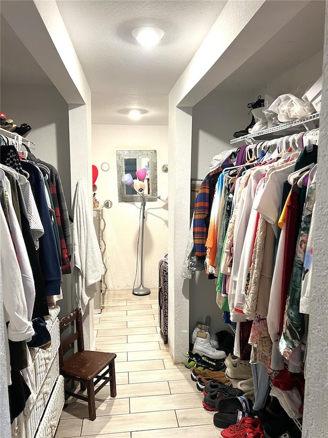 view of walk in closet