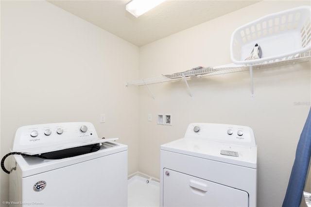 laundry room with washing machine and clothes dryer