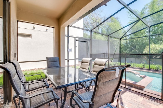 view of sunroom