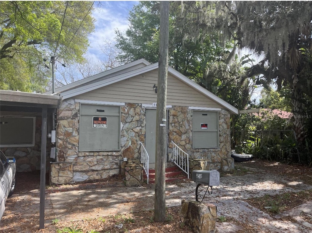 view of front of home