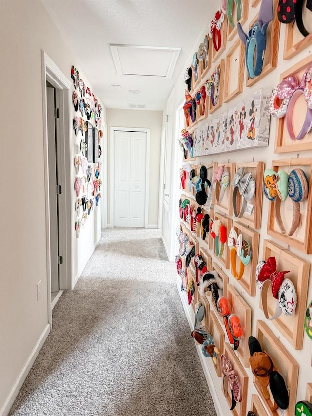 interior space featuring carpet flooring