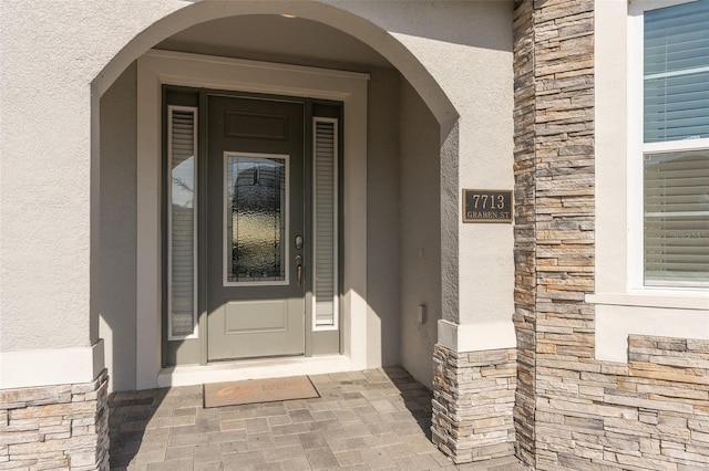 view of doorway to property