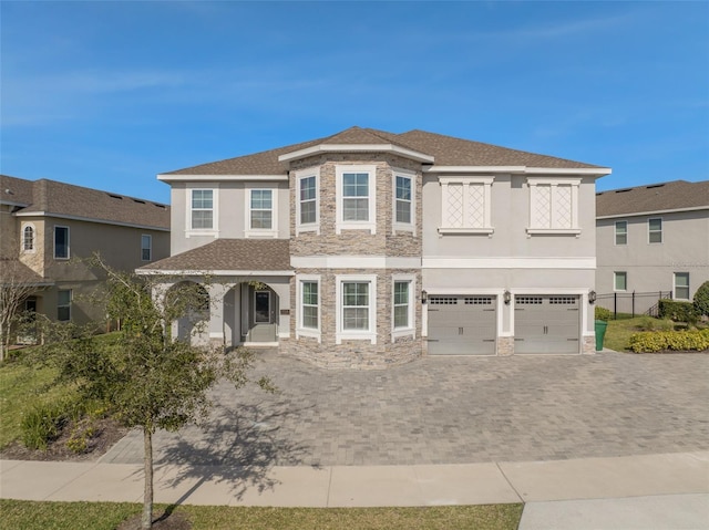 view of front of home featuring a garage