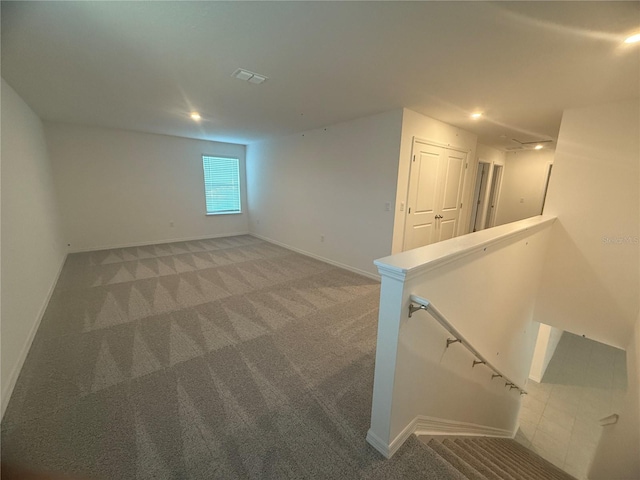 interior space featuring carpet flooring