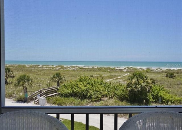 water view featuring a beach view