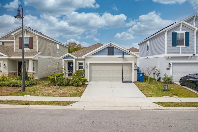 view of front of house featuring a garage